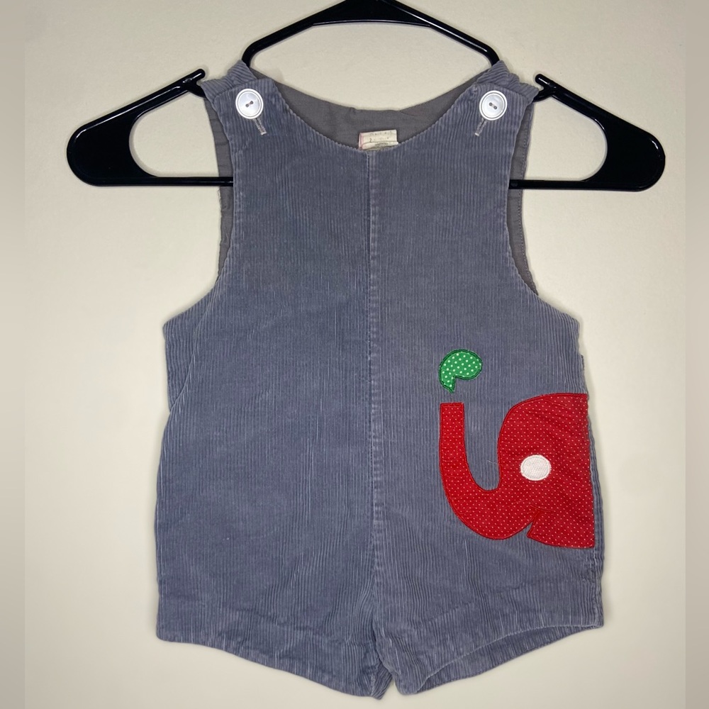 Vintage Baby Toddler Elephant Outfit Overall